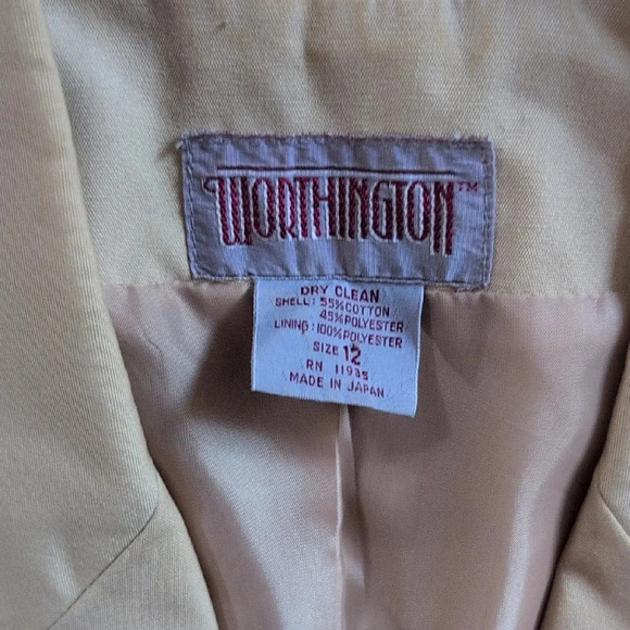 Worthington - Vintage Cream Tailored Blazer - Picture 3 of 3